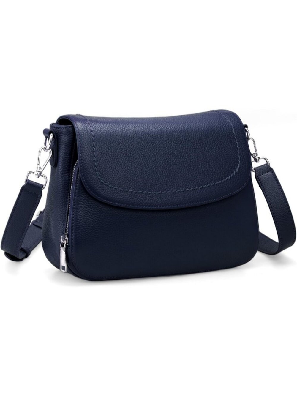 Genuine Leather Medium Crossbody Bag for Women | Stylish Saddle Purse